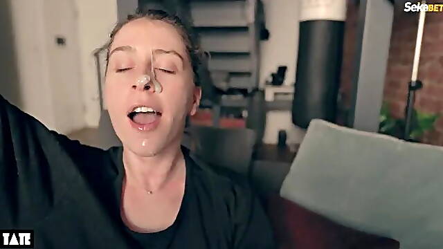 Slutty Babe Begs for Cum & Spitty Ahegao