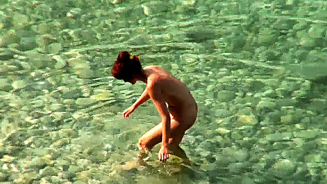 Outdoor sport with busty redhead MILF