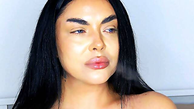 Beautiful Brunette Smoking Fetish Tease - Softcore Seduction