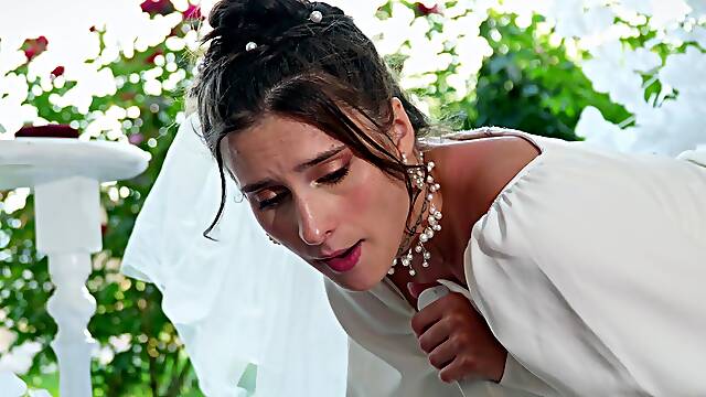 Brunette gets her ass fucked hard in a hot clothed sex scene.