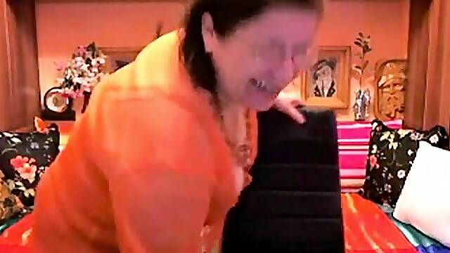 Crazy Grandmother in webcam