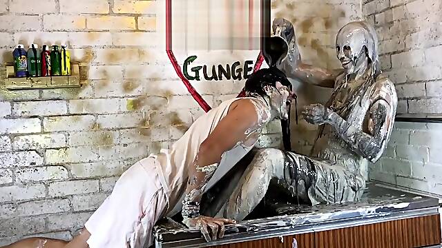 SECRET Messy Play - Fully Clothed by SEXY Wam, Splosh Playing with CLAY