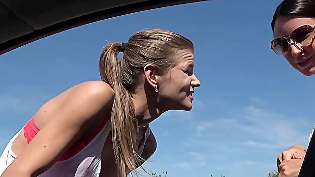 Linda Caprice and Sara Kay street fuck