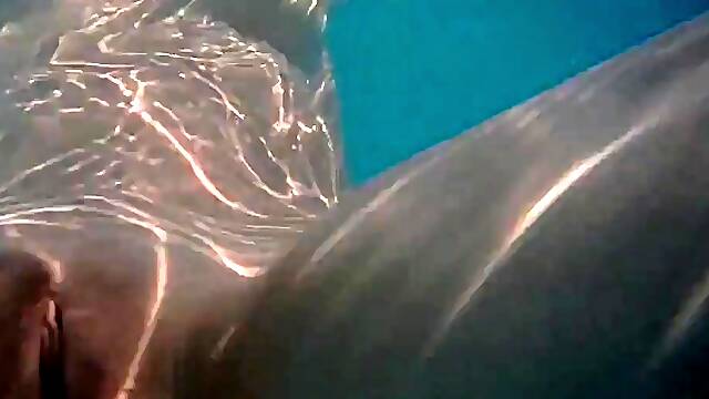 Skinny Dipping and Teasing in the Garden Pool - Amateur Teen