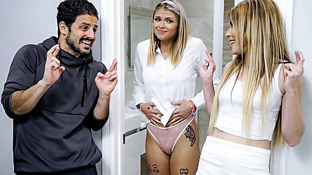 Two young blondes Tiffany Fox and Juliana Marie love this cock