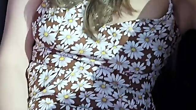 Flashing my bare streamers, public fingering my tramp in