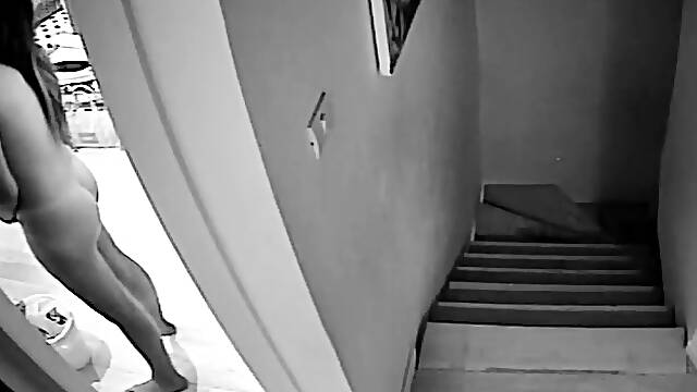 Teen naked and masturbating in the open