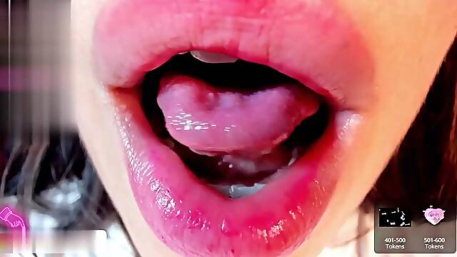 Bimbo Tongue Slut ASMR Mouth Tease