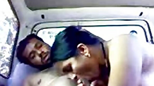 Indian couple in car