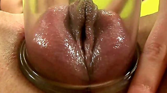 Young beauty plays with vacuum pump and anal sex toys