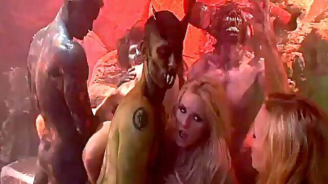 ORGY IN HELL ft. Satan, Cult, Classic Satanic: Blowjob, Babe Anal Porn