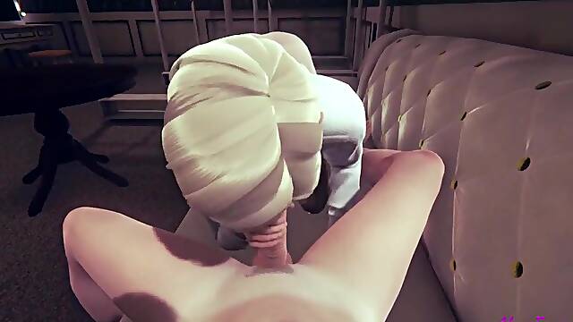 Yaoi Femboy - POINT OF VIEW Kitten x Leo Blowbjob and rear end-fashion without a condom - Sissy Asian manga anime shirtlifter pornography