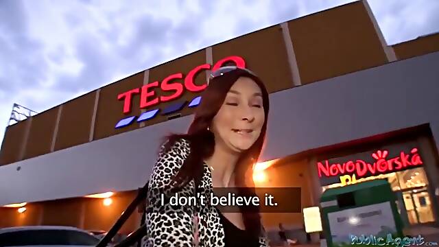 Brunette Teen 18+ Kattie Gives Blowjob For Cash Outdoors