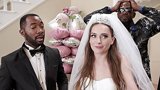 Bride gets her dose of black pleasure right on her wedding day