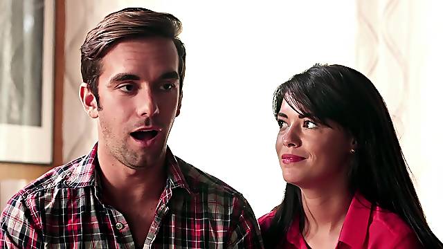 Wife gets rammed in hardcore after hubby watches some porn