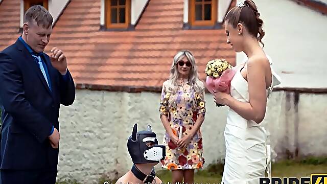 Blonde Bride With Natural Tits Enjoyed A Good Fuck On Her Kinky Wedding