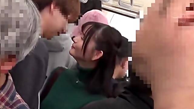 On the train, he is touched, fingered, and made to masturbate until he ejaculates.