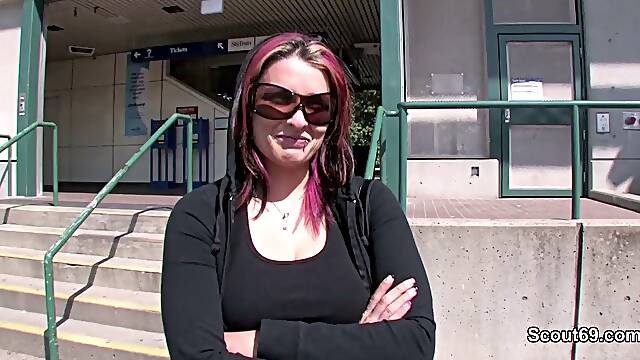 German Homeless Teen get seduce to first time fuck for money