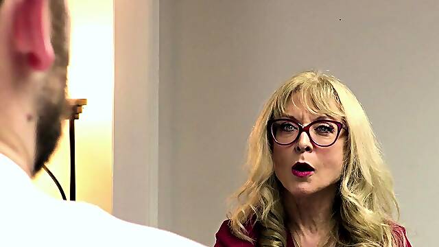 Older MILF Nina Hartley Hires fresh Stud For Hardcore Sex