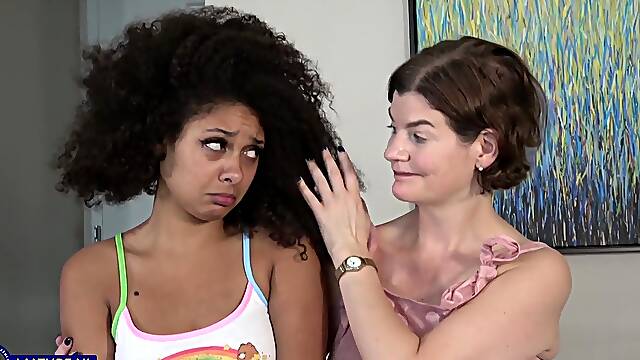 Teeny Sophia Quinn Gets Spanked By Her Wicked Stepmom Clara Matthews After Being Naughty - Clara Matthews & Sophia Quinn