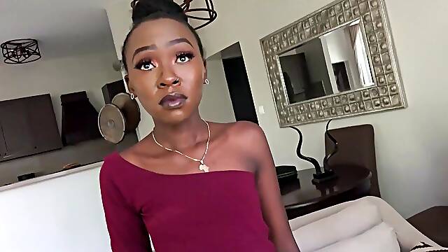 Innocent Skinny Black Model Falls Into Sex Trap At Fake Casting