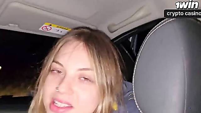 Public fuck-fest with my bare mate and a beautiful breezy in her car, orgia style! Hardcore porn in Spanish!
