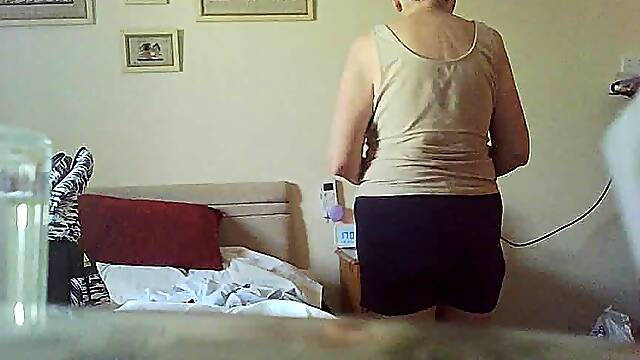 Spy cam on old woman