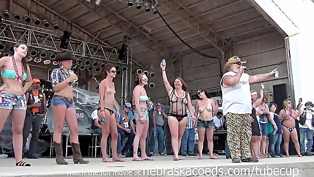 Milfy wet tshirt contest at abate of iowa biker rally