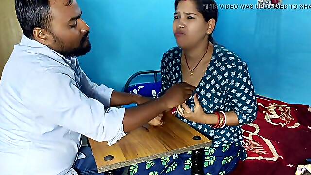 Sexy indian girl boobs sucking boobs press with her boy