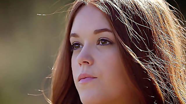 Redhead Kimberly Brix in her first interracial threesome