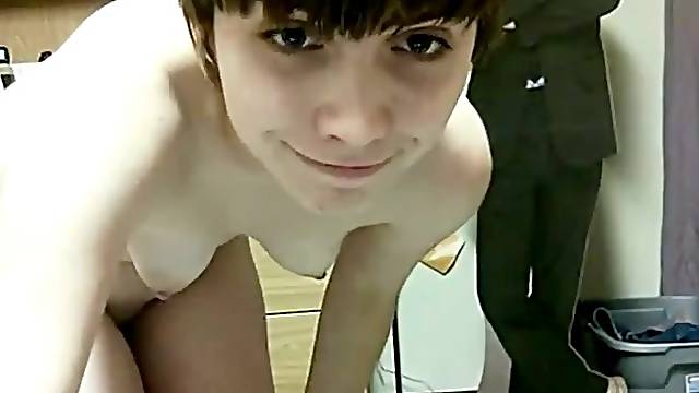 College nerd dancing and stripping live