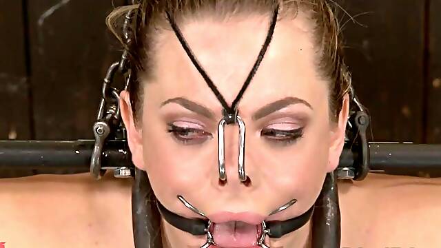 Brutal corset lacing and butt sex hook