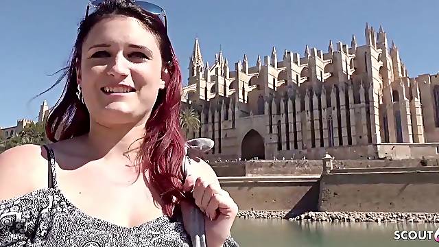 Redhead Melina cheating her BF for money