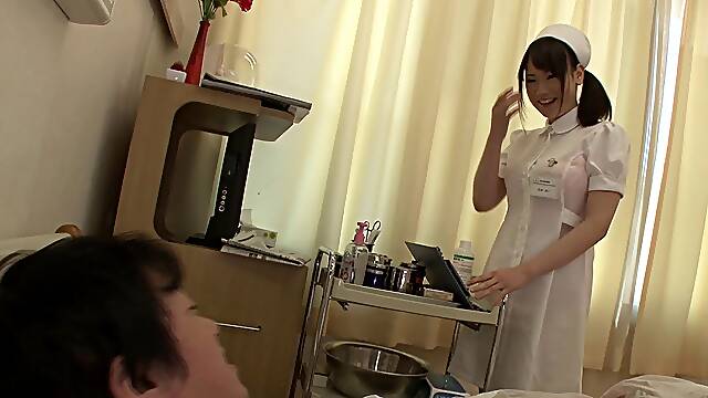 Stunning Japanese nurse wants to feel an engorged member