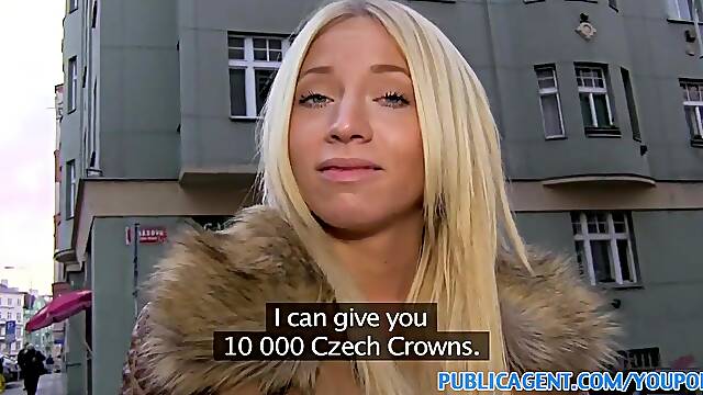 PublicAgent Kaira breathtaking blond in constricted jeans banged by large penis