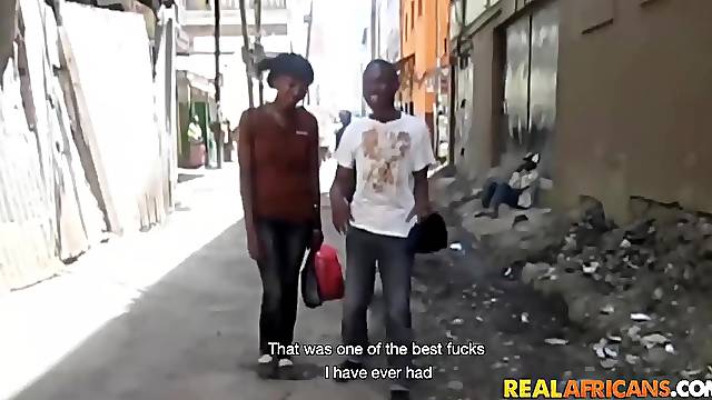 REAL AFRICANS - Youthful Stud Brings Amateur Black Street Wench Home To Screw