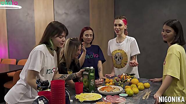 BEAUTIES CHRISTMAS PARTY ORGYx6 ROKOLO _ NIGONIKA MOST GOOD PORN 2024