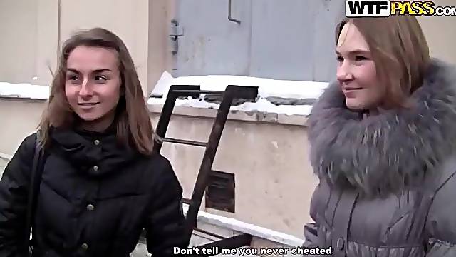 A shag in the public restroom is the result of a blonde babe picked-up in the street