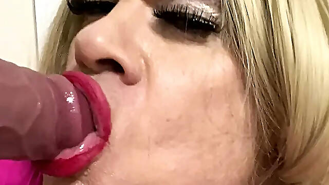 Hot Crossdresser sucks and talks to Dad
