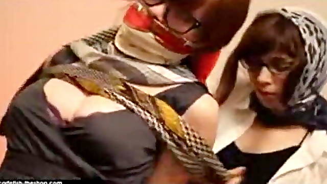 Pink scarf bondage