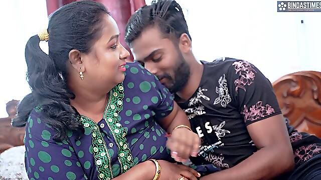 Desi Mallu Aunty enjoys his neighbor's Big Dick when she is all alone at home ( Hindi Audio )