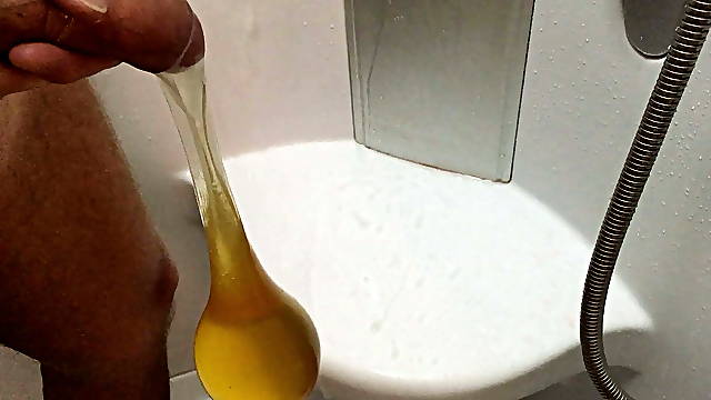 Huge piss in condom