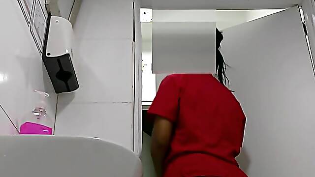 Filming nurse and patient in public restroom