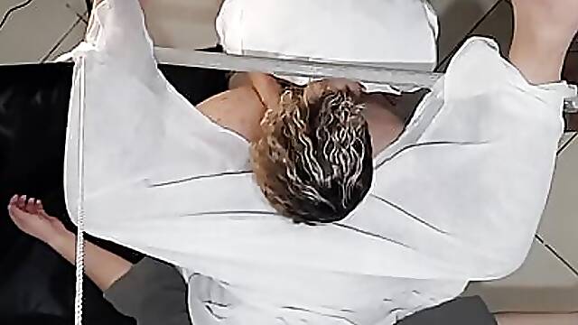 Urologist doctor gets horny during a prostate exam and ends up fucking the patient with her strapon