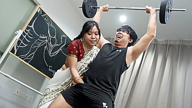 Indian Gym Teacher prefer not only Exercise but also Hardcore Sex.