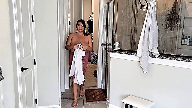 Embarrassed Lactating Wife Leaks Milk