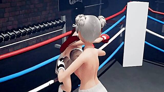 Topless Boxing - Yuna vs Nova