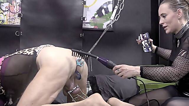 Sissy slut training anal toys and cbt electro play