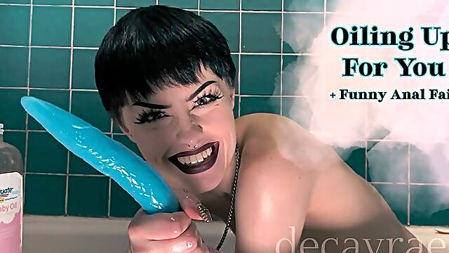 Oiling Up For You + Funny Anal Fail