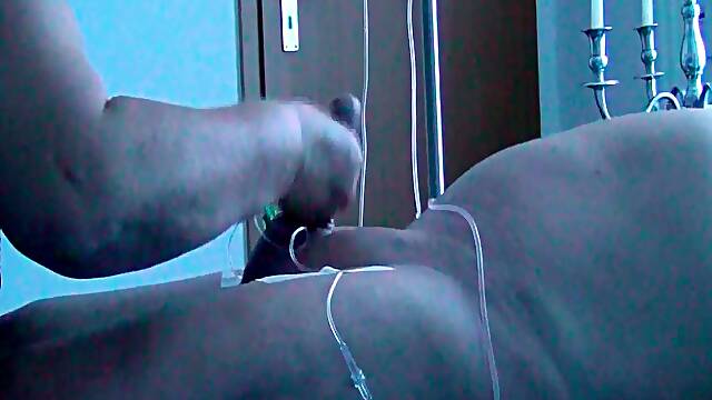 Saline Injection Into the Patiens Balls